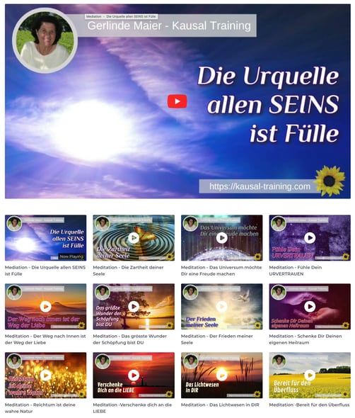 Videos: Kausales „In Meditation SEIN“ mit Gerlinde Maier
