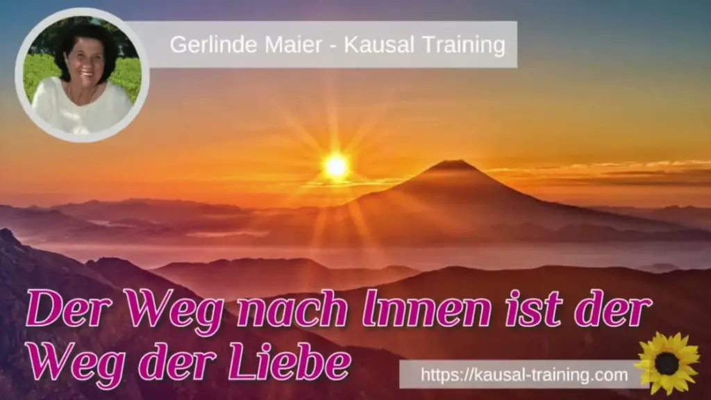 Sonnenaufgang über einem Berg im Morgendunst, Vorschaubild der Meditation „Der Weg nach Innen ist der Weg der Liebe“