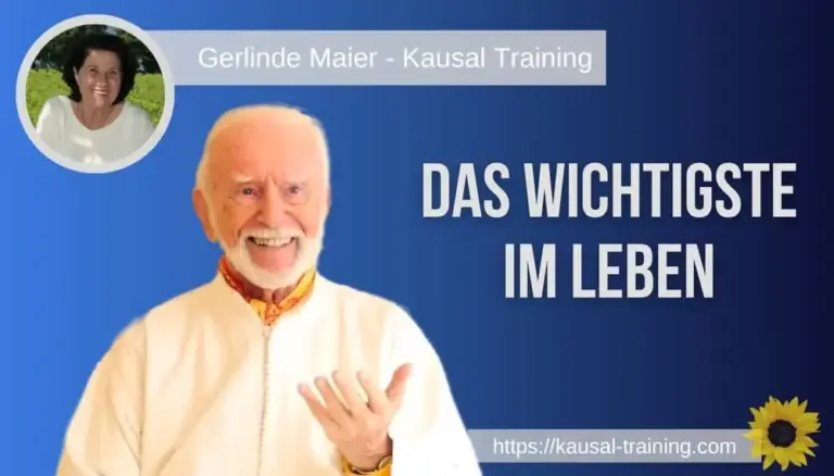 Titelbild „Das Wichtigste im Leben“: Kurt Tepperwein vor dunkelblauem Hintergrund, oben links ein Porträt von Gerlinde Maier
