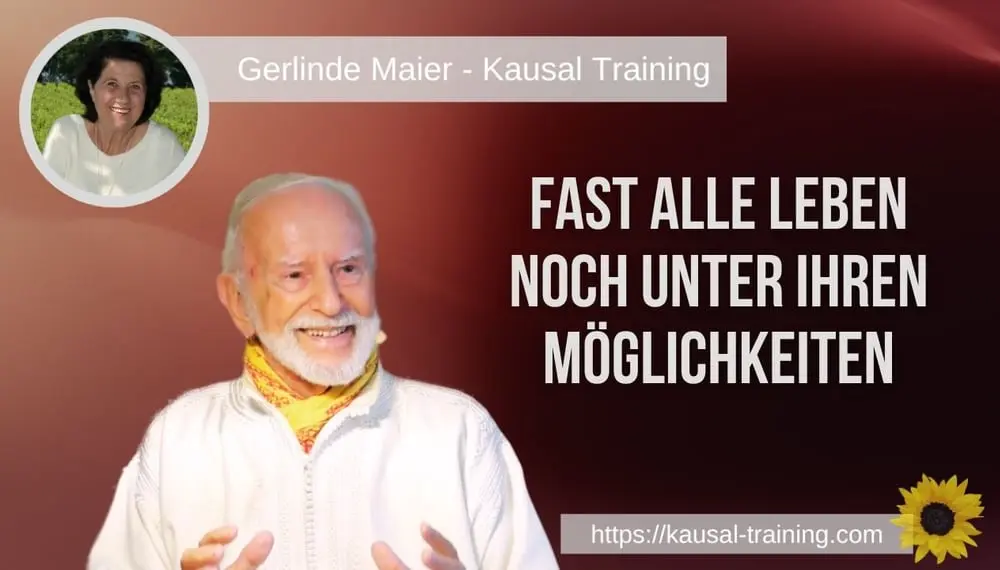 Titelbild „Fast alle leben noch unter ihren Möglichkeiten“: Kurt Tepperwein vor dunkelrotem Hintergrund, oben links ein Porträt von Gerlinde Maier